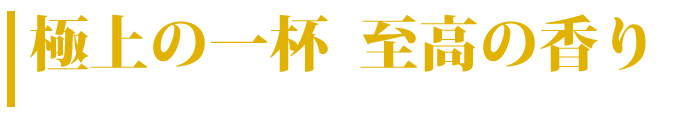 極上の一杯、至高の香りをお届けshます。